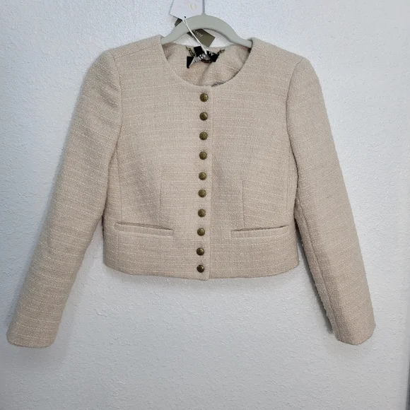 J Crew Bridgette lady jacket in tweed CO255 Size 00 NWT - Picture 4 of 8